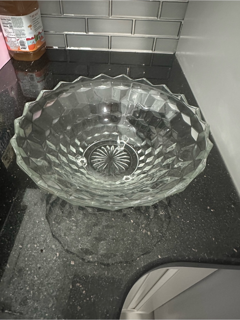 Vintage American Whitehall Indiana Glass Colony Footed Cube Serving Bowl Dish